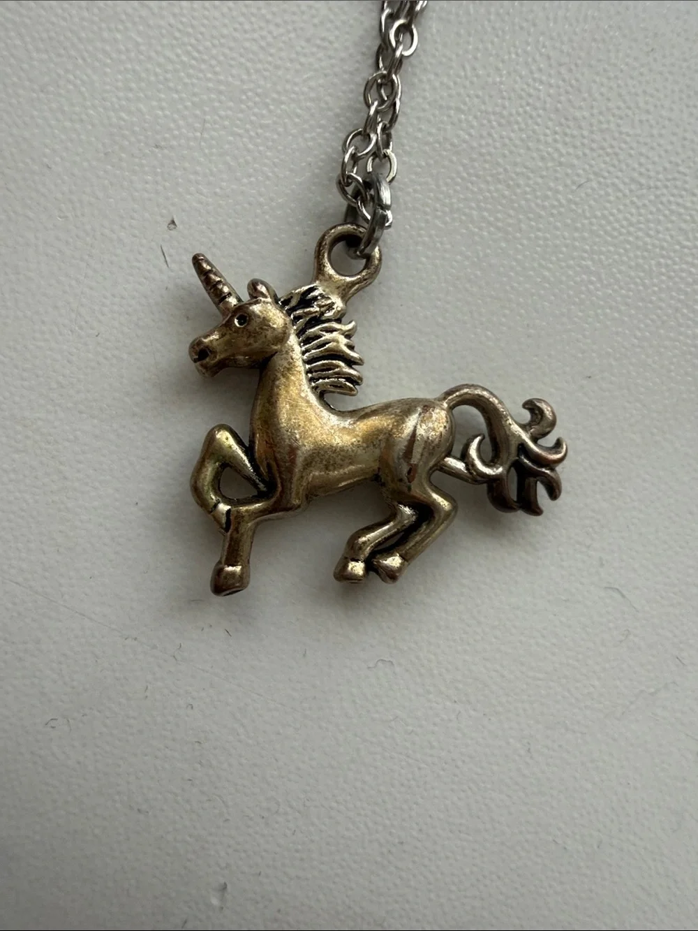 Silver Unicorn Necklace for Kids